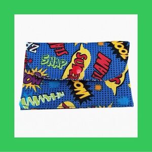 Colorful Comic Print Wallet Gift Card Holder New Handmade by Darling Darce